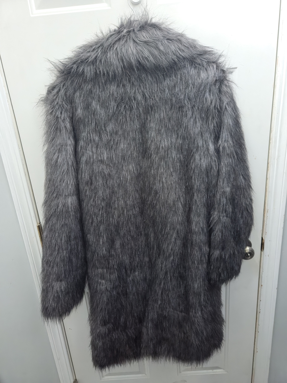 Fashion Nova Gray Faux Fur Teddy Coat - Picture 7 of 8